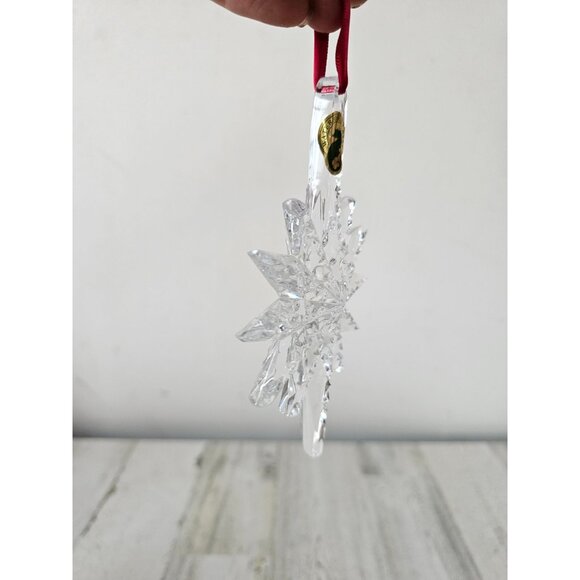 Waterford 2013 snowstar Crystal snowflake annual ornament Xmas tree unique - Picture 2 of 9